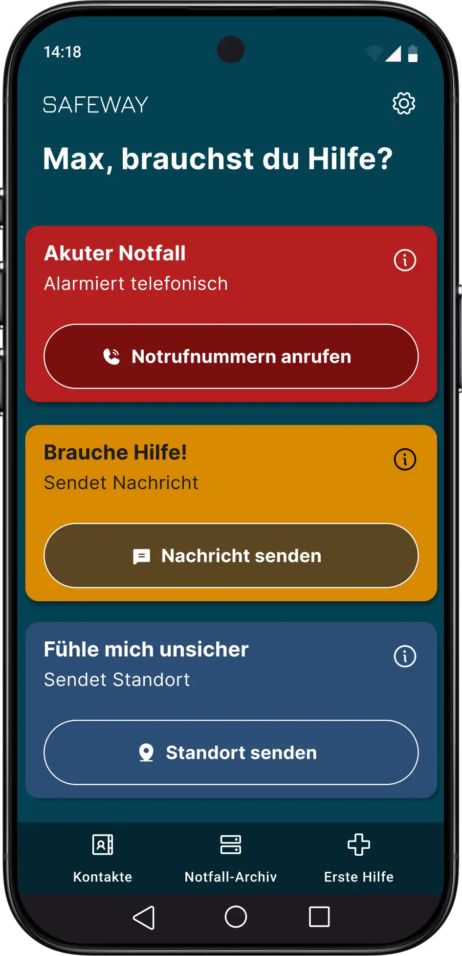 Vorschaubild: Max löst den Notfall aus