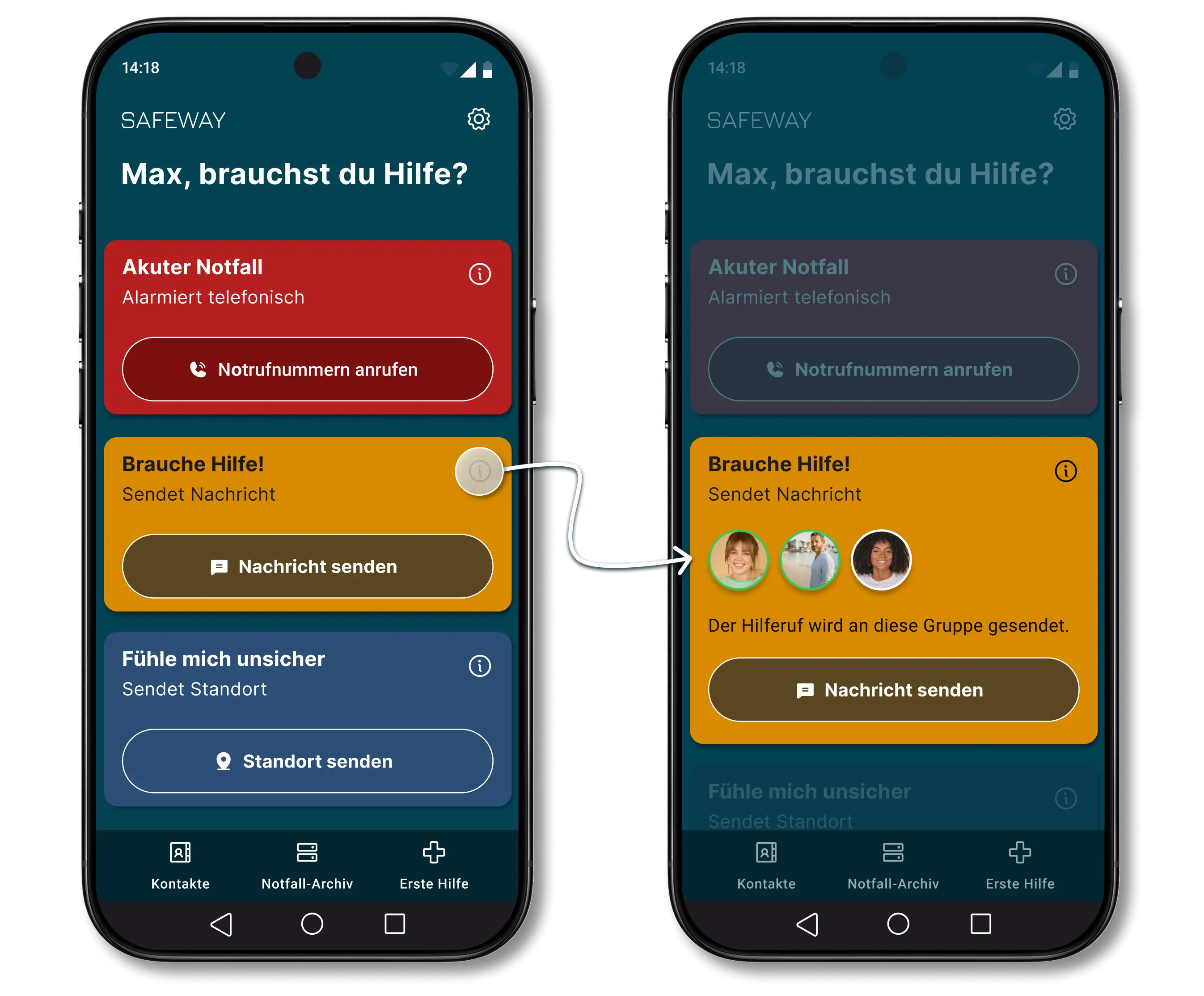 Teaserbild für Projekt: B2C Sicherheits-App