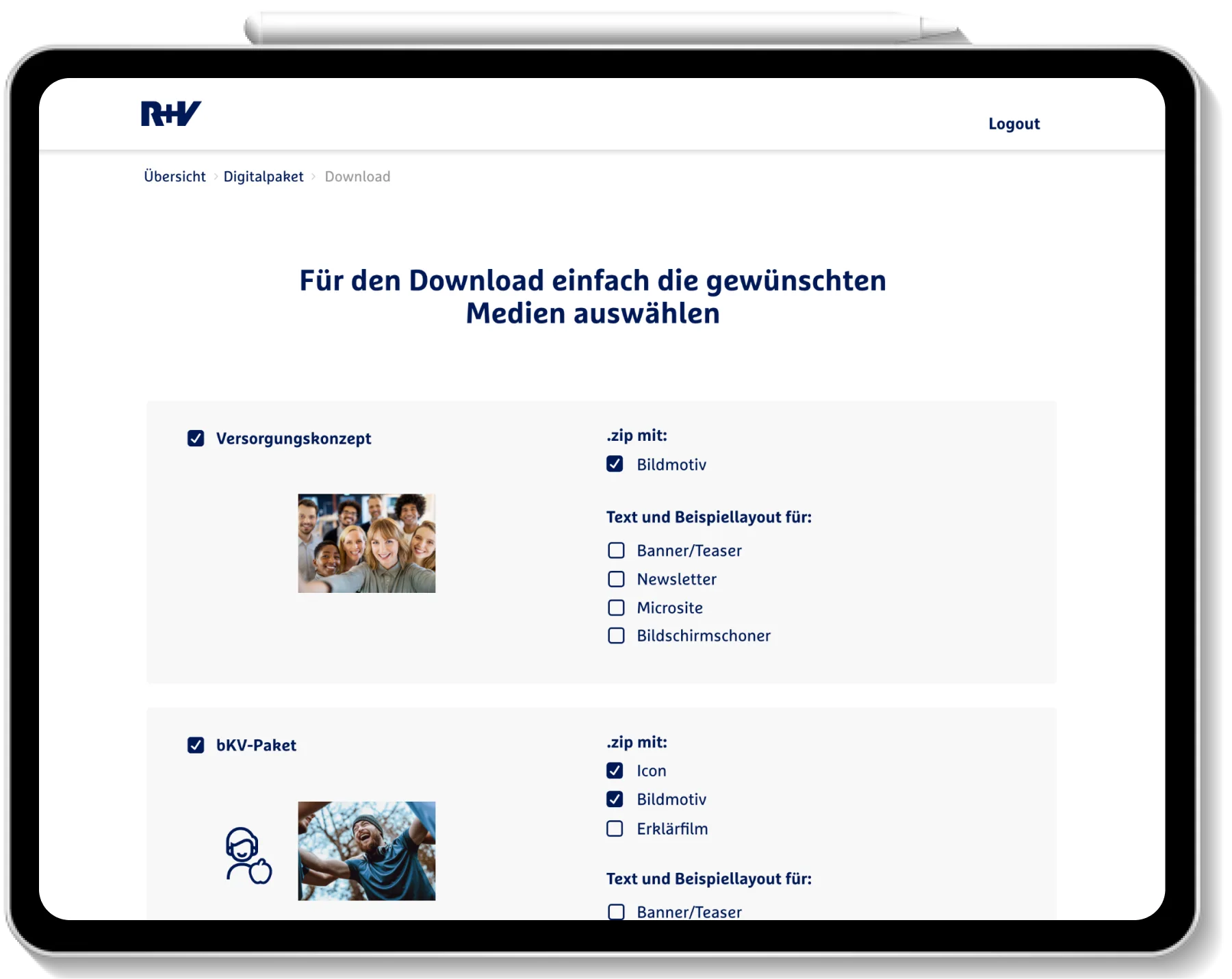 Teaserbild für Projekt: R+V B2B-Tool